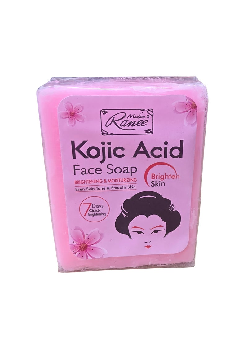 Kojic Acid Face Soap – Skin Brightening and Moisturizing Cleansing Bar for Even Tone and Smooth Texture